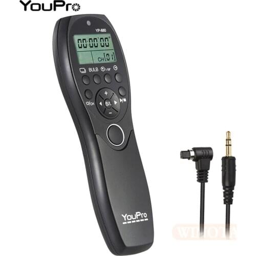 YouPro YP-880 N3 Camera Wired Shutter Release Timer Remote Control for Canon 50D 40D 30D 20D 20Da 10D 7D 6D 5D Mark III 1DX 1Ds
