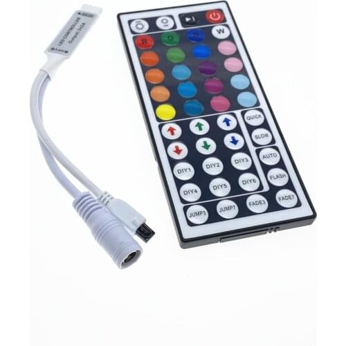 Led Controller 44 Keys LED IR RGB Controler IR Remote Dimmer DC12V Control For RGB 5050/3528/2835/5730SMD LED Strip Lights