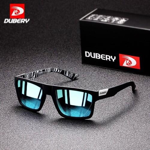 DUBERY Ultralight Frame Polarized Sunglasses Men Fashion New Sports Square Sun Glasses Male Outdoor UV Protection Goggles