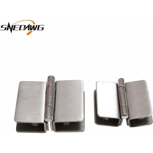2pcs Stainless Steel Glass Hinge Fit 8-10mm Thickness Wall Mount Showcase Glass Hinge Display Cabinet Glass Hinge Clip