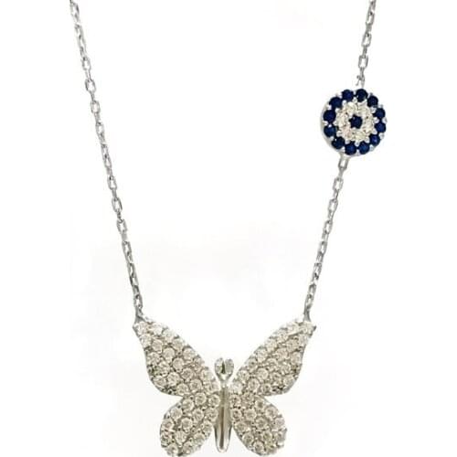 Butterfly The Genres Change Stylish Gift silver necklace