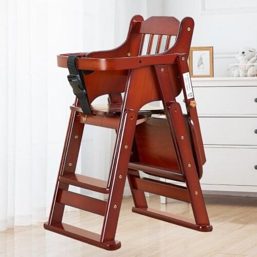 Baby Dining Chair Children Dining Table Chair Solid Wood Portable Multifunctional Foldable Family Outdoor Hotel Dining Seat
