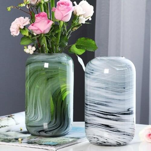 Glass Vase Decoration Colorful Glass Vase Home Decoration Modern Minimalist Living Room Decoration Dining Table Flower Vase