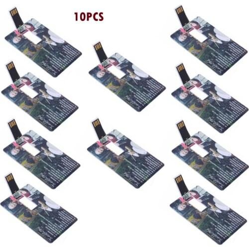 Customize LOGO White Plastic USB Flash Drive Pen Drives 16g 32GB Memory Stick Print Personal Wedding Photo Gift 10 pic Free Logo