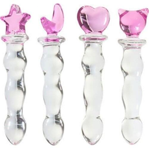 Female Anal Beads Glass Anal Plug Tail Crystal Penis Fairy Stick Anal Plug Masturbation Sex Toys