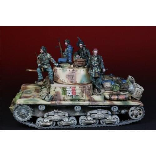 1/35 Resin Figure Model Kit Unassambled Unpainted 00862 (with package NO Armored vehicles)