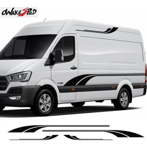 1Set Car Stickers Door Stripes Vinyl Decals Auto Sport Styling Body Waist Line Decor Stickers Accessories For Hyundai H350