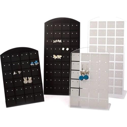 1PCS 24/48/72 Holes Jewelry Organizer Holder Stand Plastic Earring Display Show Case