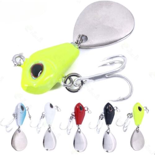 1Pcs Rotating Metal VIB Vibration Bait Spinner Spoon Fishing Lures 2.8cm 11.5g Jigs Trout Winter Treble Hook Bass Pesca Tackle