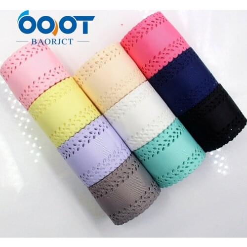 187,45mm 10yds/roll solid Double-sided hollow la'ce grosgrain ribbon,For Gift Package Wrapping,Hair Bow Clip Accessory Making