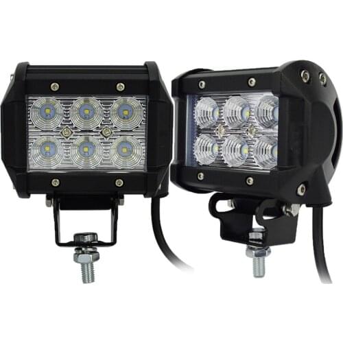 2pcs 4inch Offroad LED Light Bar 18w Led Work Lamp Spot Flood Light 12v 24v Offroad car Truck Trailer 4X4 Led Work Light