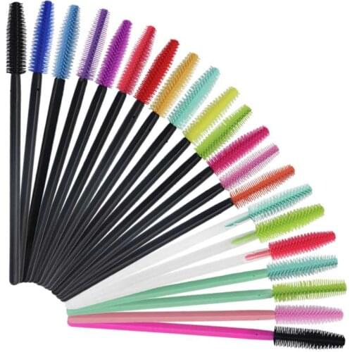 200Pcs/lot Mix Color Disposable Mascara Wands Applicator Eyelash Brush Comb Eyelash Extension Tool Professional Beauty Tool