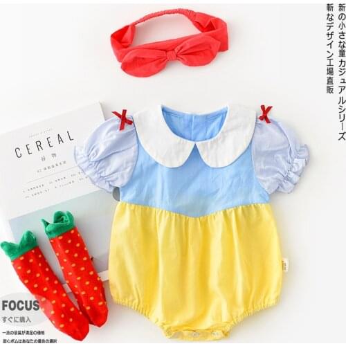2021 Summer Baby Girl Clothes New Cotton Romper Infant Short Sleeve Jumpsuit Girl Baby Bodysuits Newborn Fashion Clothes Set
