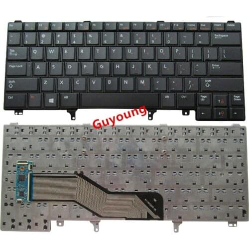 US English keyboard for Dell Latitude E6220 E6230 E6430s E6420 0C7FHD without Point Stick black
