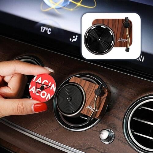 Car Air Freshener Perfume Record Player Car Perfume Clip Vinyl Spin Phonograph Air Vent Outlet Aromatherapy Clip Smell Diffuser