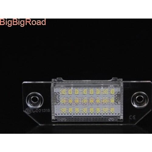 BigBigRoad For Ford Focus MK2 Hatchback 2004~2008 C-Max MK1 2003~2011 LED Car License Plate Light Number Frame Lamp