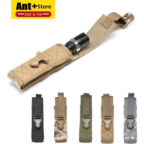 Pouch For Camping Hiking Hunting Flashlight Holder Case 1000D Nylon Molle Light Holster Army Tactical Flashlight