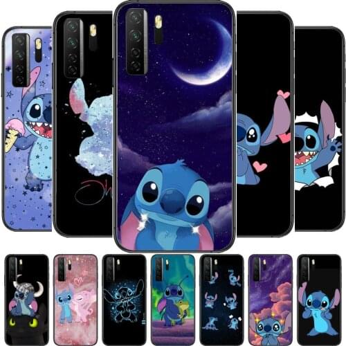 Stitch Black Soft Cover The Pooh For Huawei Nova 8 7 6 SE 5T 7i 5i 5Z 5 4 4E 3 3i 3E 2i Pro Phone Case cases