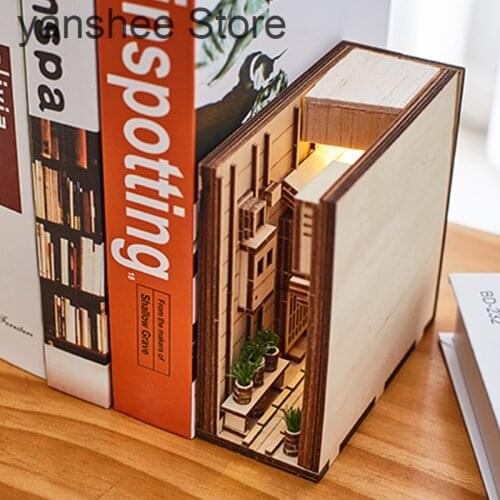Wooden book block, art bra, DIY, bookshelf decoration, bracket, Japanese style, home decoration, model, toolkit, new