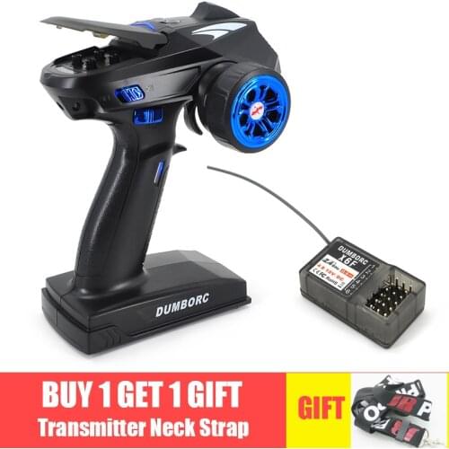 DumboRC X6 X4 X6P 2.4G 6CH Transmitter w/ X6FG Gyro X6F Receiver LED Light Set for 1/10 1/8 Crawler Axial SCX10 D90 RC Car Boat