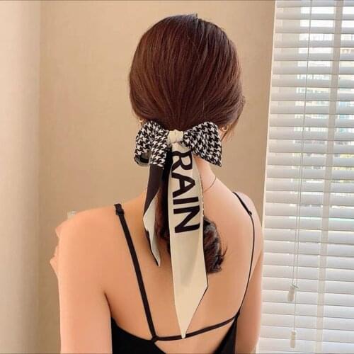 New Style Headdress, Streamer, Neck Scarf, French Simple Retro, Daily Collocation, Narrow and Long Silk Scarf Accessories 2021