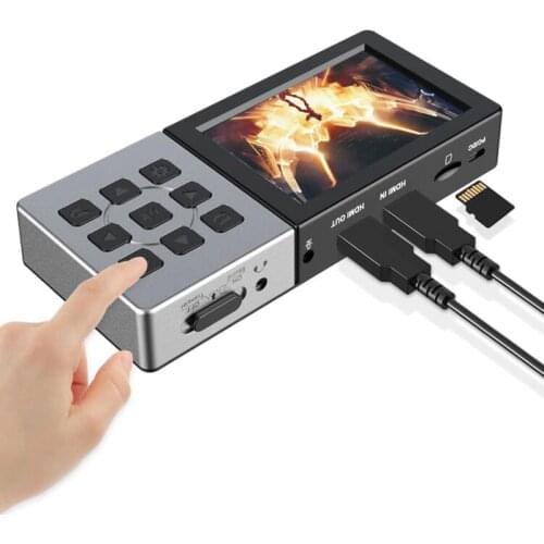 1080P 60fps HDMI Video Capture Card with Screen Preview Playback Mic In Speaker Player ,HD Loop, Recording To TF Card Without PC