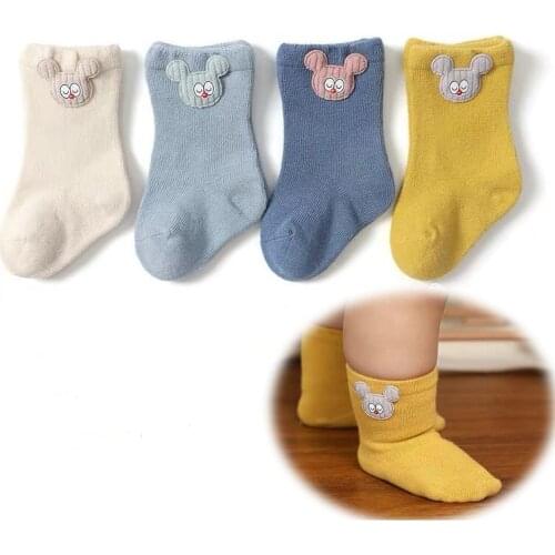Hot! ! !3Pairs/lot Baby Cartoon Socks Autumn and Winter Cotton non-slip Boys and Girls Soft Bottom Socks