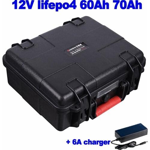 Lifepo4 lithium iron phosphate 12.8v 12V 60ah 70ah waterproof Battery smart BMS for trolling motor Propeller thrust fish finder