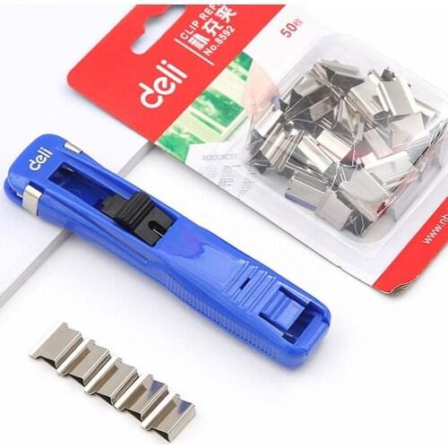 Mini Metal Paper Cliper Blue Clip Refills Large Capacity Folder Office School Binding Paper Machine Paperless Supplies Clip S7T5