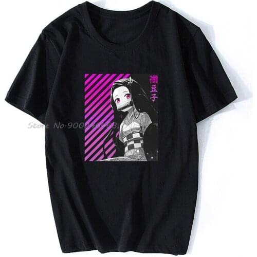 Graphic Harajuku Tanjiro Kamado Kimetsu No Yaiba Male T Shirts Kochou Shinobu Kimetsu No Yaiba Anime Hip Hop T Shirts Streetwear
