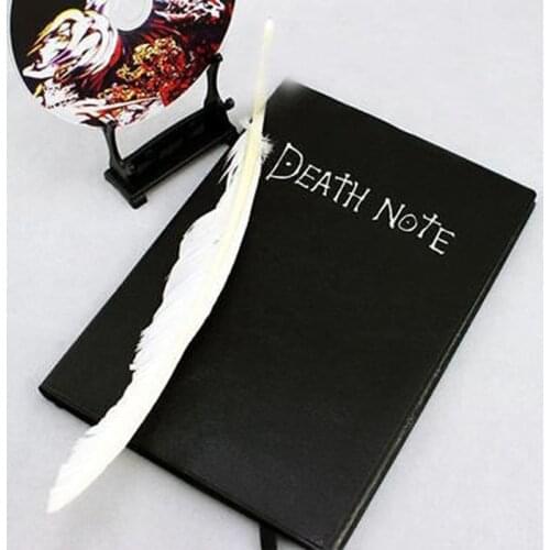 Anime Death Note Notebook Set Leather Journal and Feather Pen Journal Death Note Pad for Gift