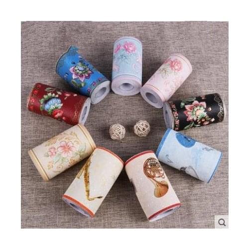 Baseboard Wall Stickers Self Adhesive Waterproof 3D Wallpaper Bedroom Kitchen Bathroom Baseboard Waistline Stickers-145