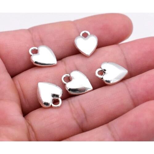 NEW Accessories,14x10x3mm 15pcs/lot Antique Silver Plated Heart Pendants For Making DIY Handmade Jewelry/Necklace/Bracelet