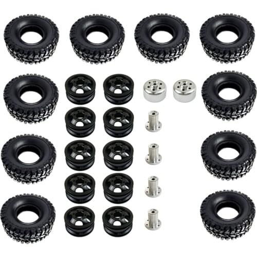 Metal Upgrade Modified Double Wheel Tires Tyre for WPL B16 B36 Q60 Q63 Q64 6WD Ural RC Car Parts Accessories