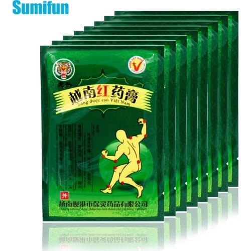 80pcs Vietnam Red Tiger Balm Plaster Patches Back Body Relaxation Herbal Pain Relief Medical Plaster Ointment Joints Health Care