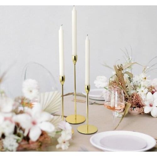 Simple moments Modern Style Gold Metal Candle Holders Wedding Decoration Bar Party Home Decor Candlestick