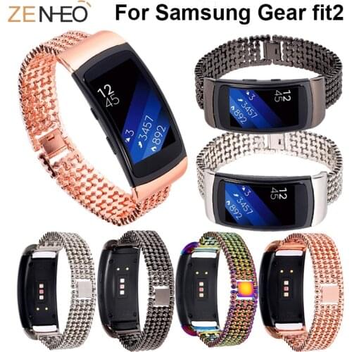 Stainless Steel Watchbands For Samsung Gear fit2 smart watch Bracelet wristband Replacement For Samsung Gear fit2 Bands strap