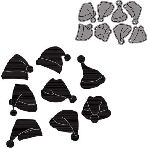 Christmas Hat Decorative Embossing Papercard Crafts Die 2021 Santa Hat Metal Cutting Dies New 2021 Scrapbook Die Cuts