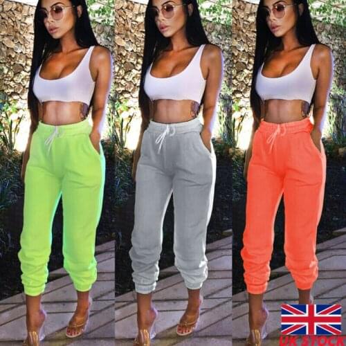 Fashion Autumn Winter Women Sleep Bottoms Casual Ladies Girls Drawstring Long Pants High Waist Fit Trousers