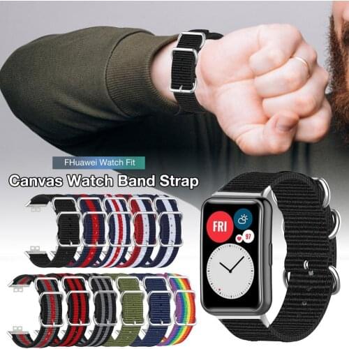 Wrist strap for Huawei watch fit accessories replacement Nylon wrist band for huawei fit bracelet adjustable loop belt
