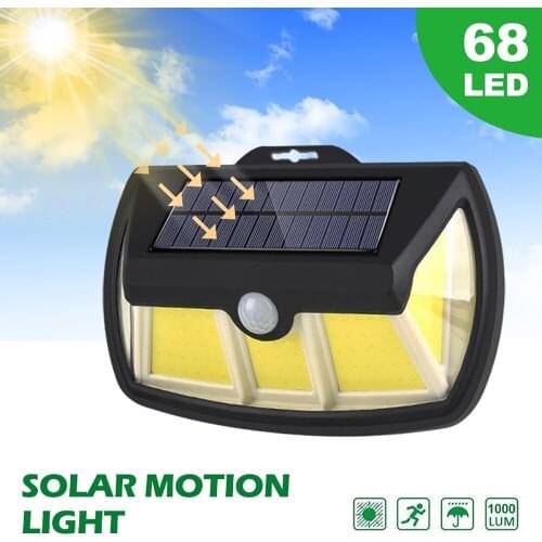 Outdoor COB LED Solar Wall Light 28/68/90 LED IP65 Waterproof PIR Motion Sensor Light 270° Wide Angle Mpow Solar Lamp for Garage