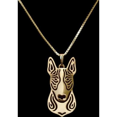 Womens Alloy Pet Dog Necklaces Loverss Bull Terrier Pendant Necklaces Drop Shipping