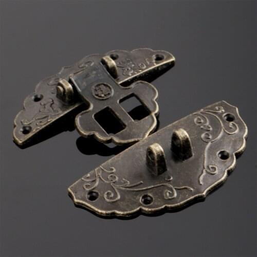 1pc 56*44mm Box Latch Hasps Wooden Case Hasp Decorative Jewelry Gift Box Suitcase Hasp Latch