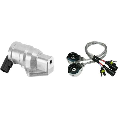1 Pcs ZM01-20-660 ZM0120660 Idle Air Control Valve & 2 Pcs Xenon Bulb Adapters Wire Harness Connector Cable Socket