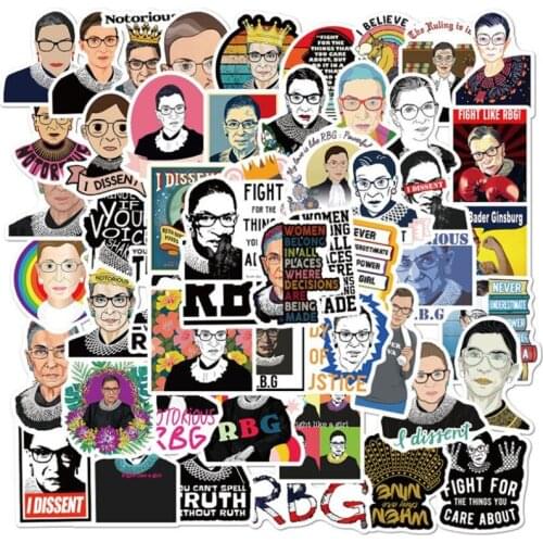 10/30/50PCS Famous Female Judge Cartoon Graffiti Character Feminist Quotes Laptop Waterproof Sticker Wholesale