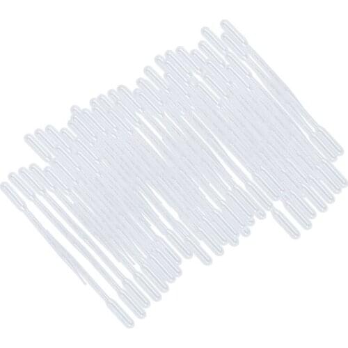 100 Pcs Laboratory Set Clear Plastic Graduated Pipette Droppers 3mL