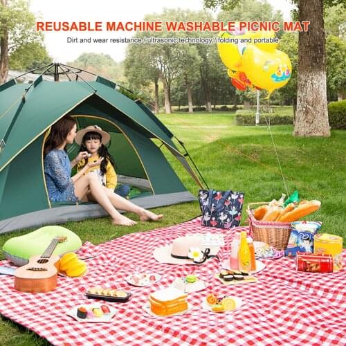 150 * 200 cm Outdoor Foldable Waterproof Picnic Mat Fashion Thicken Pad Breathable Soft Portable Camping Travel Beach Blanket