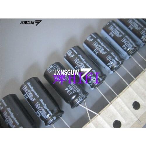 20PCS NEW RUBYCON PX 16V2200UF 10X20MM Aluminum electrolytic capacitors 2200uF/16v 105 degrees 2200UF 16V