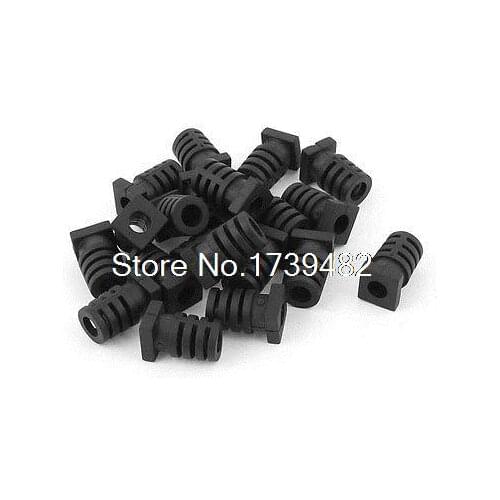 20pcs 20x10x6mm Mini Rubber Strain Relief Cord Boot Protector Cable Sleeve Hose