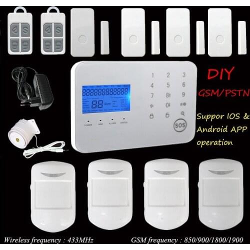 2018 Alarm Systems Security Home Android IOS Smart Phone App Home Security GSM Alarm System Wireless Motion Sensor